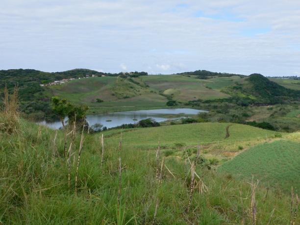 The higher reaches of the Mtwalume River viewed from the hilltop