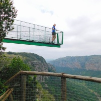 Lookout point over the Oribi Gorge at the suspension bridge - Lake Eland Nature Reserve