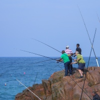 Enthusiastic fishermen